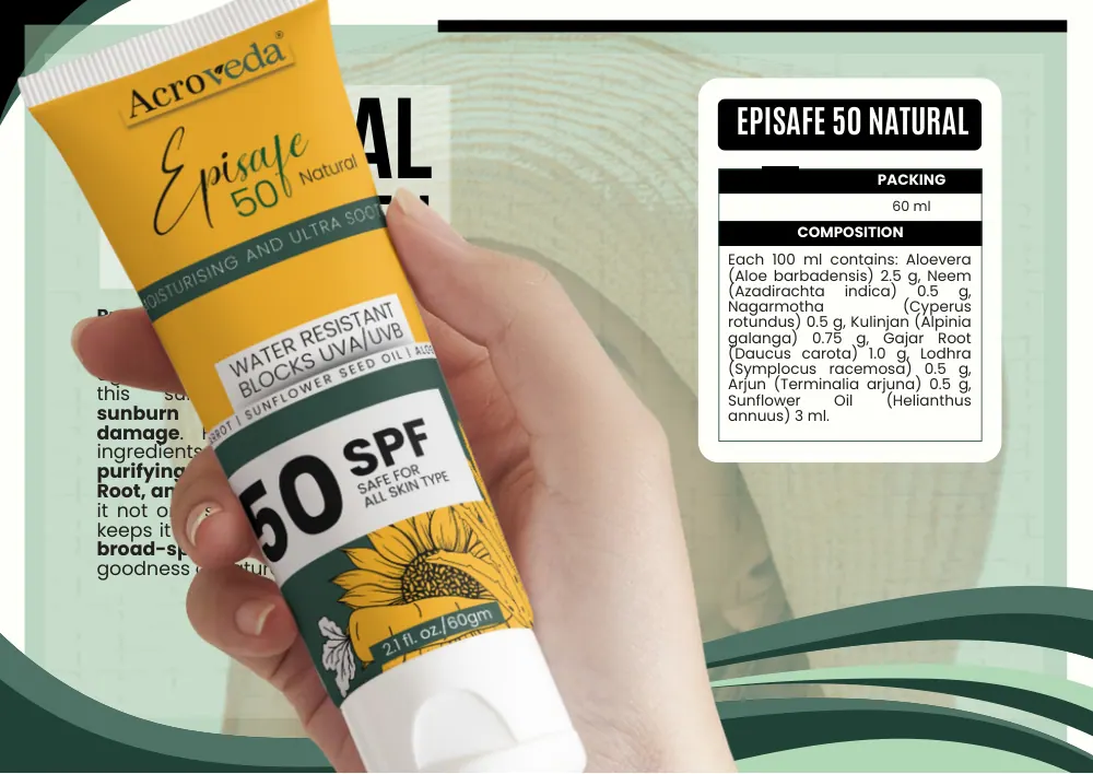 Acroveda & Dermacare catalogue, page 32: Episafe-50 Natural