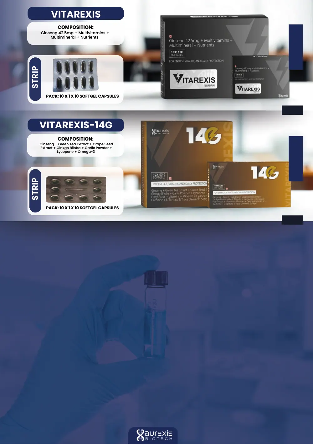 Aurexis Biotech catalogue, page 17: Vitarexis, Vitarexis-14G