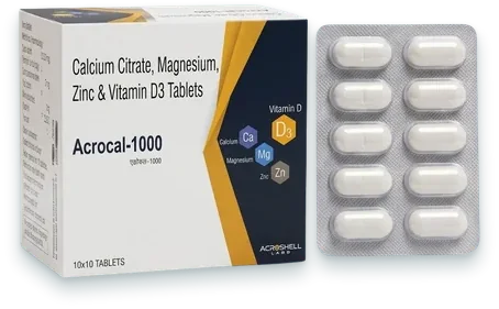 Acrocal-1000 tablets pack — Acrowell Labs