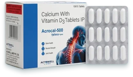 Acrocal-500 tablets pack — Acrowell Labs