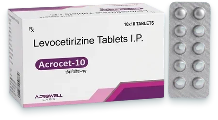 Acrocet-10 tablets pack — Acrowell Labs