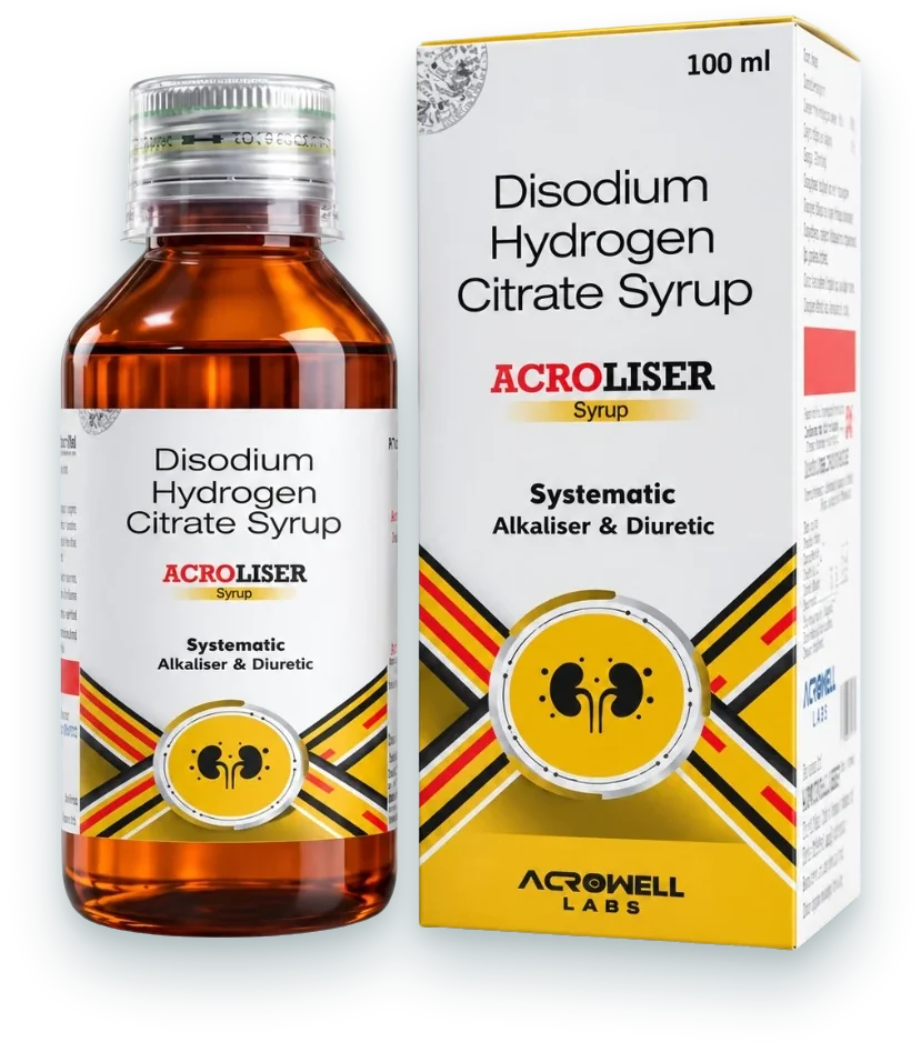 Acroliser (Disodium Hydrogen Citrate 1.4gm/5ml Oral Solution) syrups & suspensions pack by Acrowell Labs