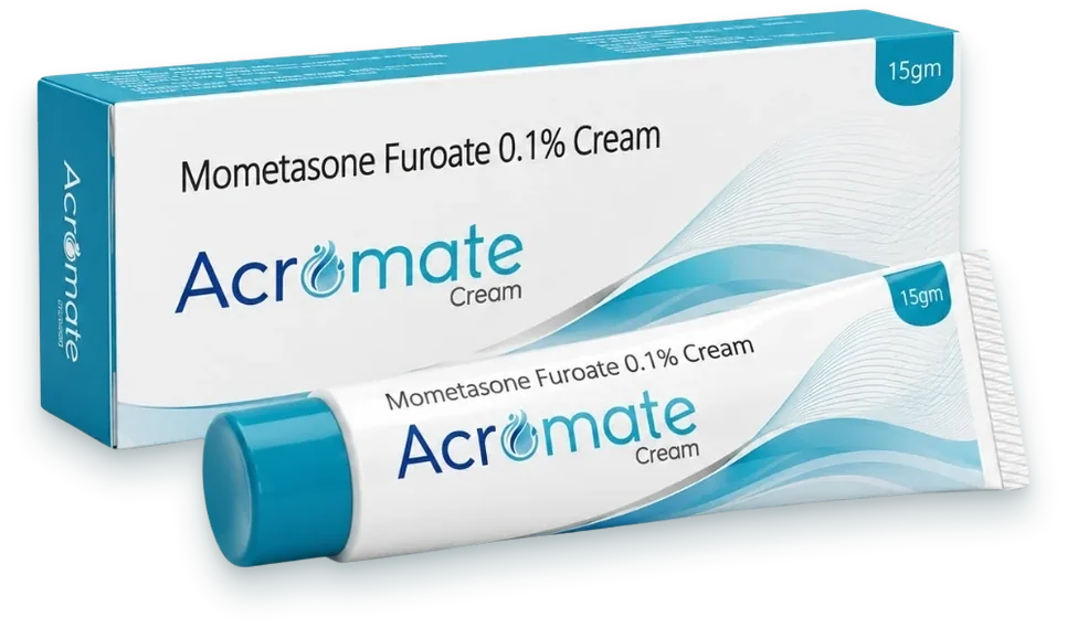 Acromate (Mometasone Furoate 0.1% Cream) creams, gels & ointments pack by Acrowell Dermacare
