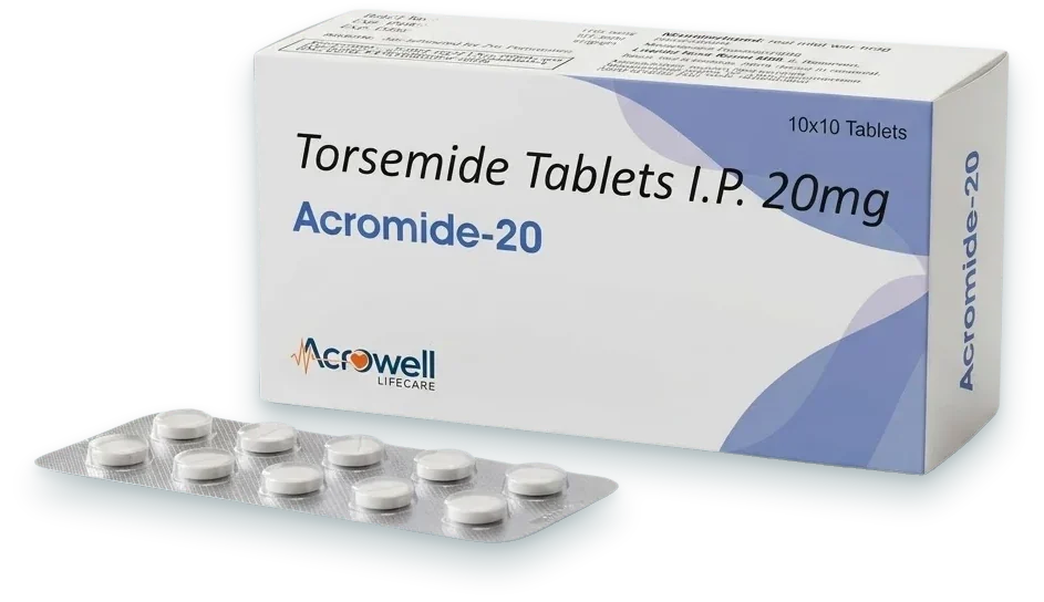 Acromide-20 (Torsemide 20mg Tablet) tablets pack by Acrowell Lifecare