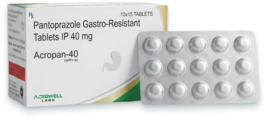 Acropan-40 (Pantoprazole 40mg Tablet) tablets pack by Acrowell Labs