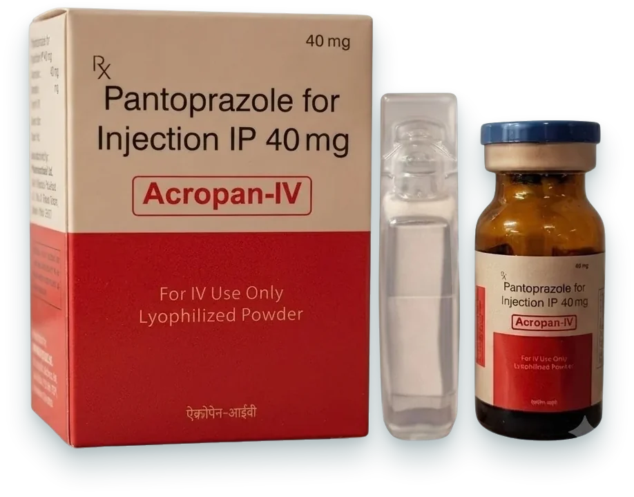 Acropan-IV (Pantoprazole 40mg Injection) injections pack by Acrowell Labs