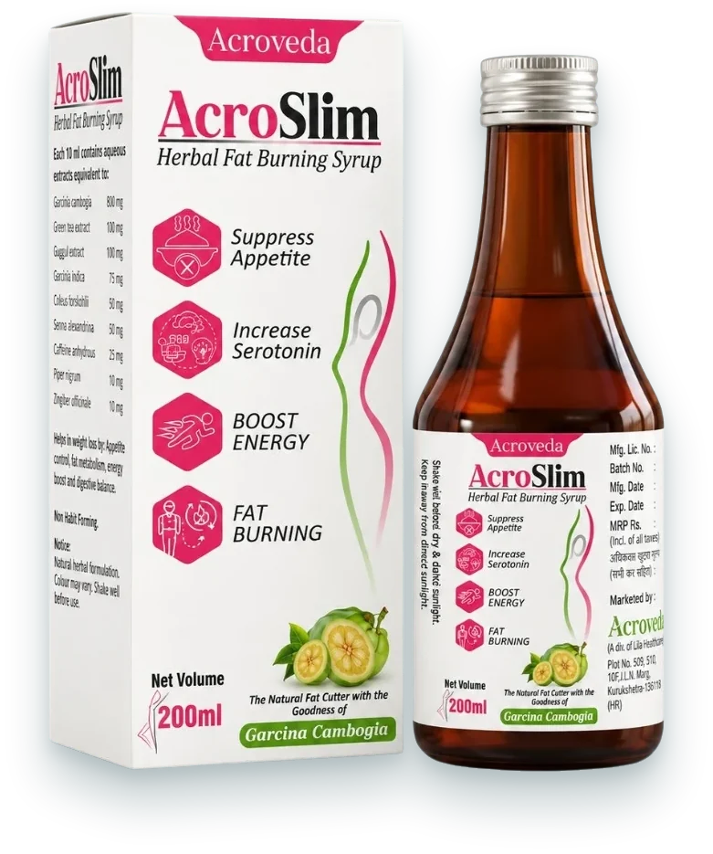 Acroslim Syrup (Herbal Fat Burning Syrup) syrups & suspensions pack by Acroveda