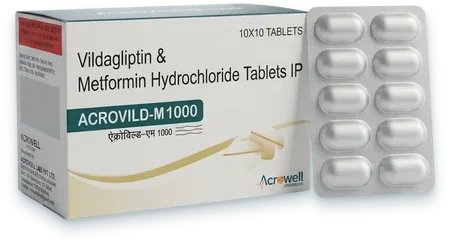 Acrovild-M 1000 tablets pack — Acrowell Lifecare