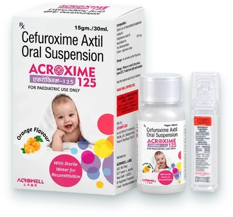 Acroxime-125 dry syrups pack — Acrowell Labs