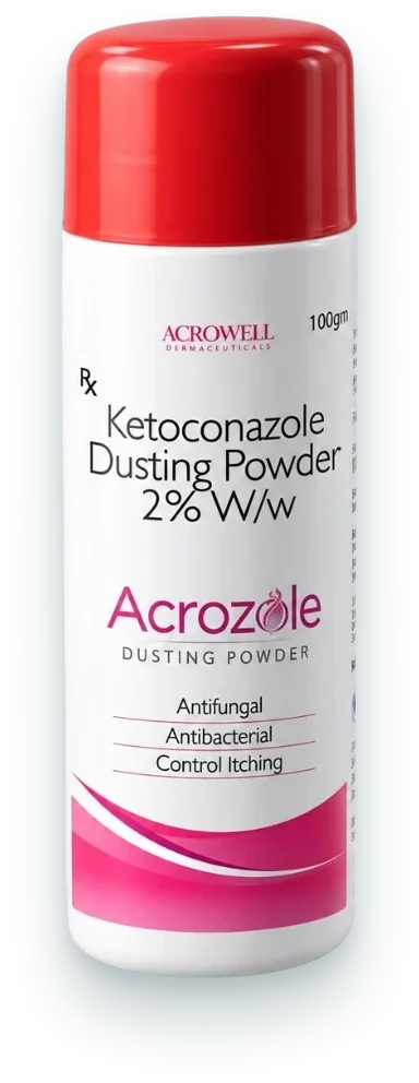 Acrozol Powder (Ketoconazole Dusting Powder) sachets & powders pack by Acrowell Dermacare