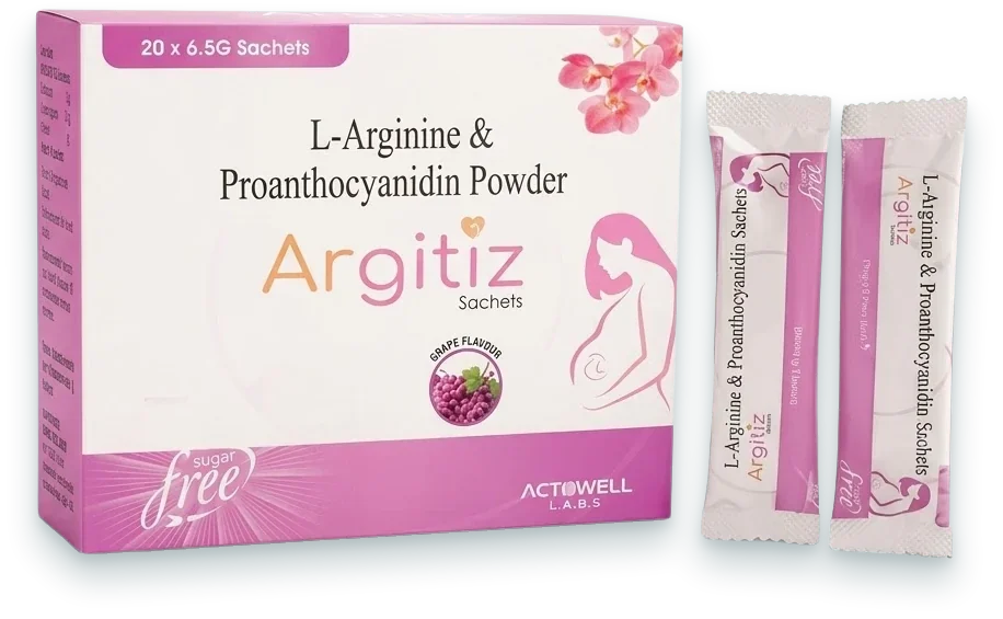 Argitiz Sachet (L-Arginine + Proanthocyanidin 75mg Sachets) sachets & powders pack by Acrowell Labs