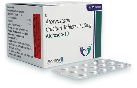 Atorosep-10 tablets pack — Acrowell Lifecare