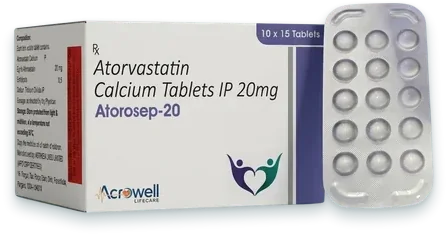 Atorosep-20 tablets pack — Acrowell Lifecare