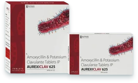 Aurexiclav-625 tablets pack — Aurexis Biotech