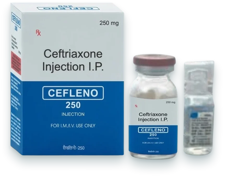 Cefleno-250 (Ceftriaxone 250mg Injection) injections pack by Acrowell Labs