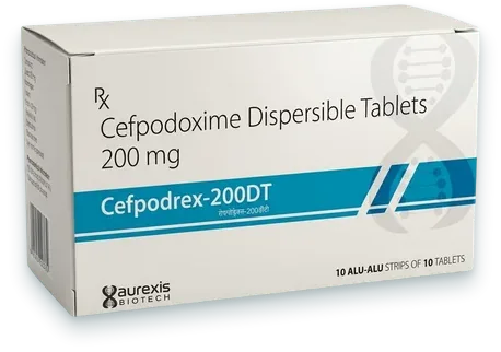 Cefpodrex-200DT tablets pack — Aurexis Biotech