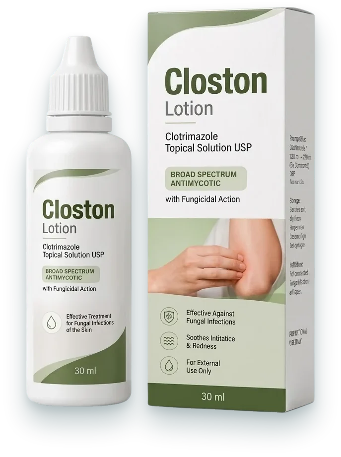 Closton (Clotrimazole Lotion) lotions pack by Acrowell Dermacare