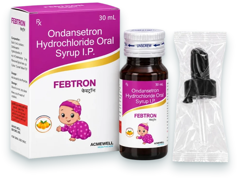 Febtron (Ondansetron 2mg Syrup) syrups & suspensions pack by Acrowell Labs