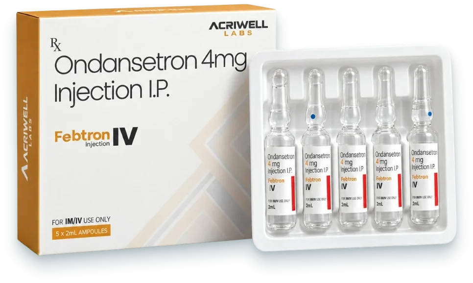 Febtron-IV (Ondansetron 4mg Injection) injections pack by Acrowell Labs