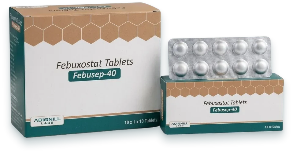 Febusep-40 (Febuxostat 40mg Tablet) tablets pack by Acrowell Labs