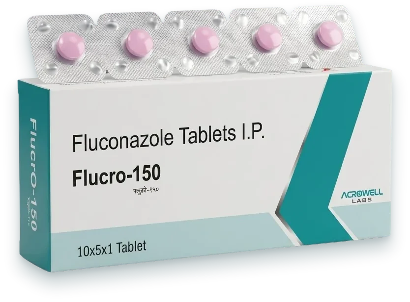 Flucro-150 (Fluconazole 150mg Tablet) tablets pack by Acrowell Labs