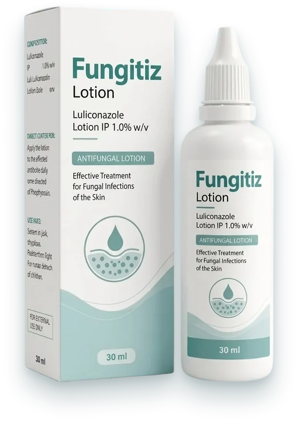 Fungitiz Lotion (Luliconazole 1% w/v Lotion) lotions pack by Acrowell Dermacare