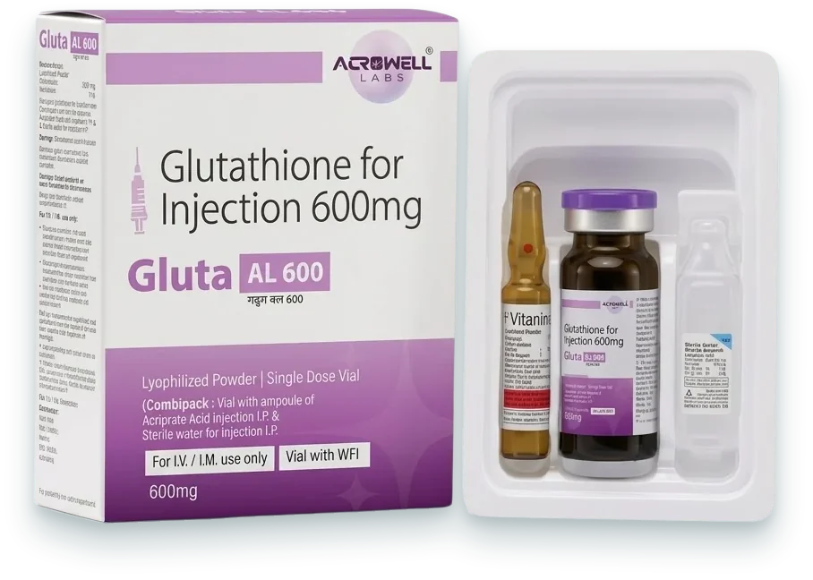 Gluta-AL 600 (Glutathione Injection 600mg) injections pack by Acrowell Labs