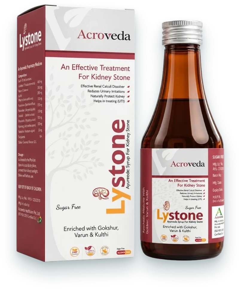 Lystone Syrup (Ayurvedic Syrup for Kidney Stone) syrups & suspensions pack by Acroveda