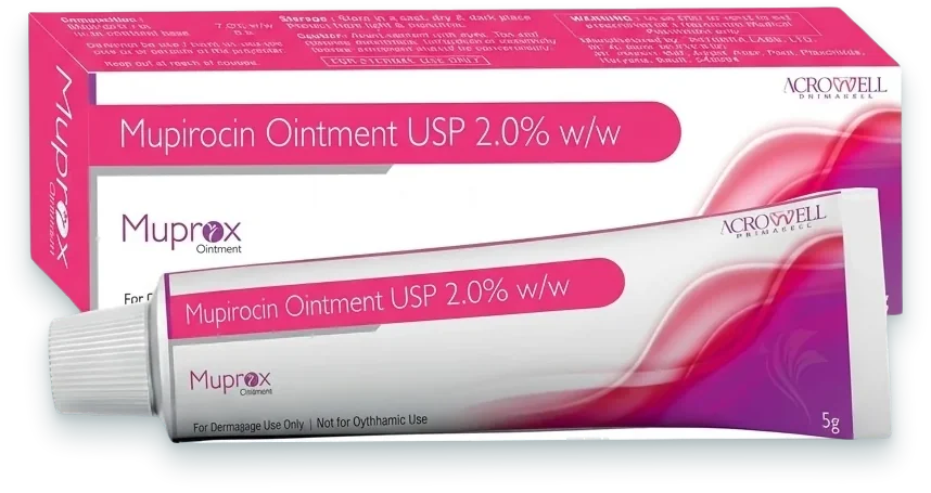 Muprox (Mupirocin 2% Cream) creams, gels & ointments pack by Acrowell Dermacare