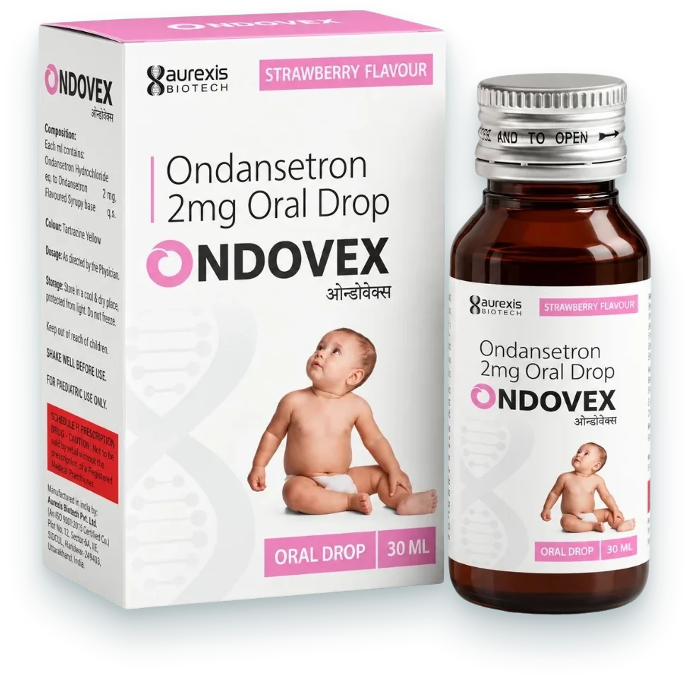 Ondovex (Ondansetron 2mg Syrup) syrups & suspensions pack by Aurexis Biotech