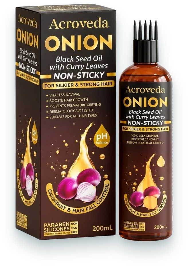 Onion Hair Oil (Onion Hair Oil with Curry Leaf) hair & skin oils pack by Acroveda