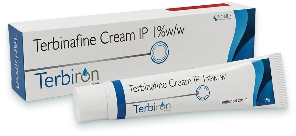 Terbiron Cream (Terbinafine 1% Cream) creams, gels & ointments pack by Acrowell Dermacare