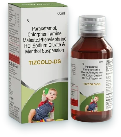 Tizcold-DS syrups & suspensions pack — Acrowell Labs
