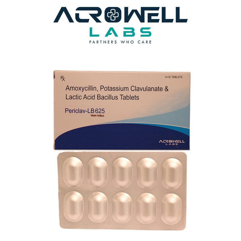 PERICLAV-LB 625 Amoxycillin 500mg + Pot.Clav 125mg + Lactic Acid ...