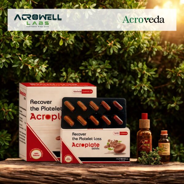 Acroplate Carica papaya 370mg + Tinospora Cordifolia 125mg Capsule